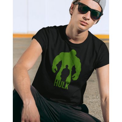 Bezvatriko pánské tričko Hulk Canvas pánské tričko krátkým rukávem 0131 černé