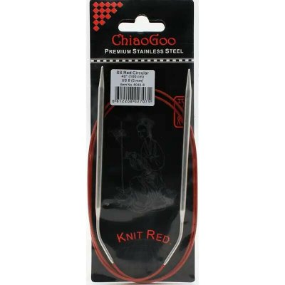 ChiaoGoo Knit Red ergonomické fixní kruhové jehlice 100 Cm 5mm – Sleviste.cz