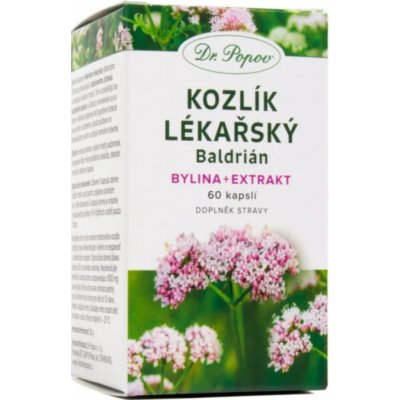 Dr.Popov Bylinné kapsle Kozlík lékařský 60 kapslí – Hledejceny.cz