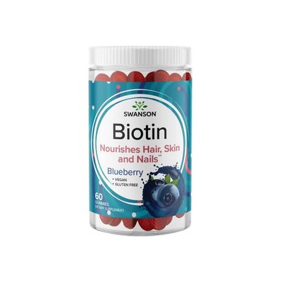 Swanson Biotin Borůvka 60 ks gummies – Hledejceny.cz