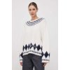 Dámský svetr a pulovr Tommy Hilfiger Svetr z vlněné směsi dámský hřejivý WW0WW40089 bílá