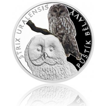 Česká mincovna stříbrná mince Ohrožená příroda Puštík bělavý proof 16 g