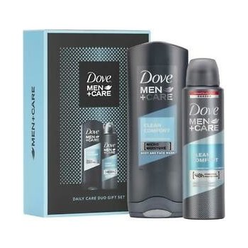 Dove Men + Care Clean Comfort sprchový gel 250 ml + deospray 150 ml dárková sada