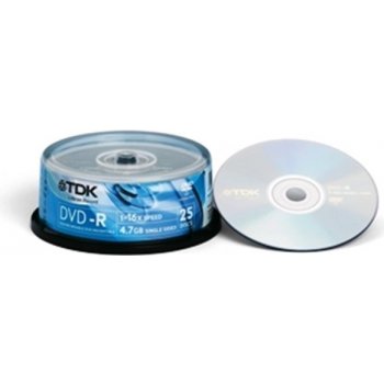 TDK DVD-R 4,7GB 16x, cakebox, 25ks (T19416)