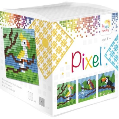 Pixelhobby Sada Pixel kostka ptáčci 3ks 1 sada