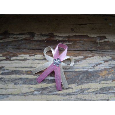 Svatební vývazek - vanilka / růžová 94 – Zboží Dáma
