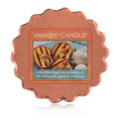 Yankee Candle vonný vosk do aroma lampy Grilled Peaches & Vanilla Grilované broskve a Vanilka 22 g