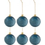 J-Line Set šesti modrých skleněných vánočních ozdob Natal 8 cm – Hledejceny.cz