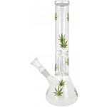 Super Heroes Skleněný bong s perkolací Beaker Green Leaves 31cm – Hledejceny.cz