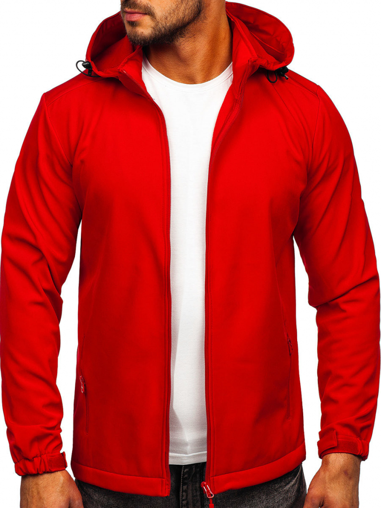 Bolf pánská přechodová softshellová bunda HH017 červená