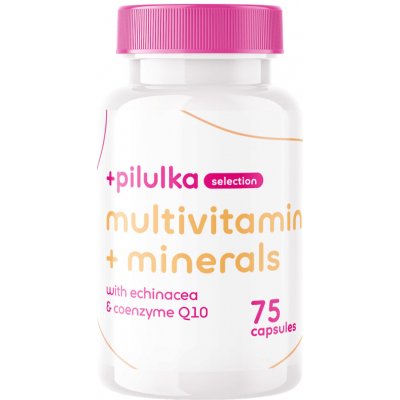 Pilulka Selection Multivitamin s minerály s Echinaceou + Koenzym Q10 75 kapslí – Hledejceny.cz