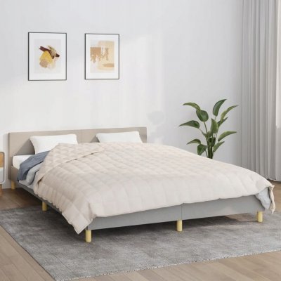 ZBXL Zátěžová deka světle krémová 15 kg textil 220x235 – Zboží Dáma