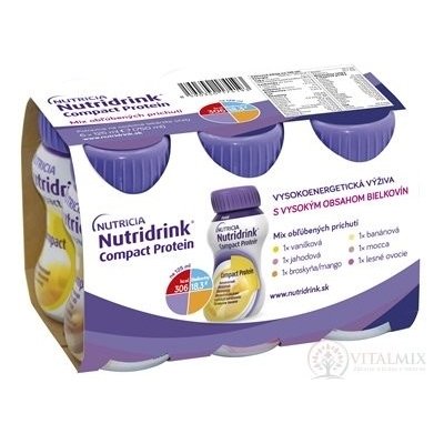 NUTRIDRINK COMPACT PROTEIN mix příchutí (r.2023) POR SOL 6X125ML – Hledejceny.cz