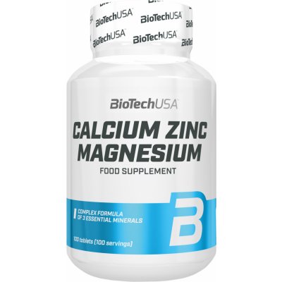 BioTech USA Calcium Zinc Magnesium 100 tablet – Hledejceny.cz
