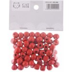 Korálky 10mm, 76ks dřevěné, RED – Hledejceny.cz