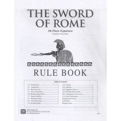 GMT Sword of Rome 5th Player Expansion