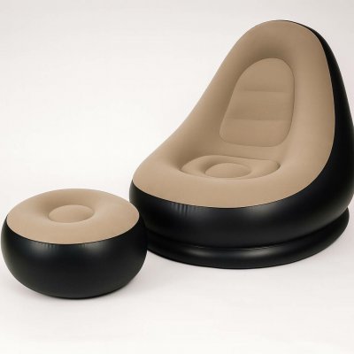Gardlov 25365 Nafukovací s podnožkou černá / hnědá – Zboží Mobilmania