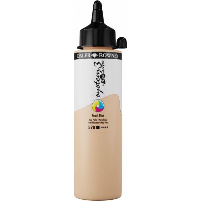 Daler Rowney System3 akrylová barva peach pink 250 ml – Hledejceny.cz
