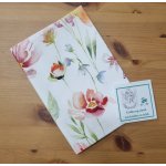 Nebe doma Látkový barevný obal na knihu veselé barevné květy A5 – Zboží Dáma