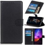 Litchi PU kožené peněženkové Nokia 4.2 - černé – Zboží Živě