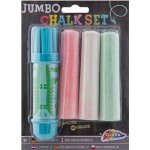 GRAFIX Chodníkové křídy barevné JUMBO 3ks + držák DESIGN 1 – Hledejceny.cz