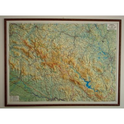 Šumava - plastická mapa 100 x 75 cm v dřevěném rámu – Zboží Dáma