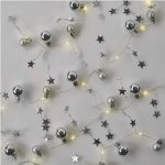 Emos DCGW10 20 LED Girlanda stříbrné koule s hvězdami teplá bílá 1,9 cm – Hledejceny.cz