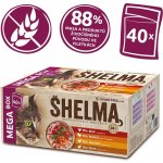 Shelma Cat kuřecí hovězí kachní a krůtí 40 x 85 g – Sleviste.cz