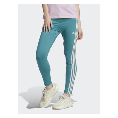 adidas Legíny Essentials 3-Stripes High-Waisted Single Jersey Leggings IL3378 Tyrkysová – Zboží Mobilmania