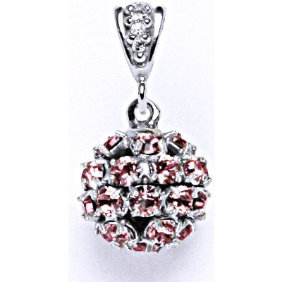 Čištín Koule se Swarovski krystalem přívěsek 36940648 Stříbrný light rose P 1344/2