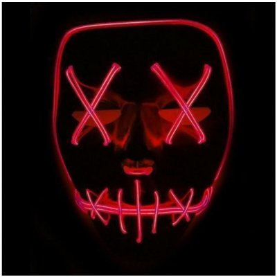 Malatec Maska se světelným efektem The Purge Červená – Zboží Mobilmania