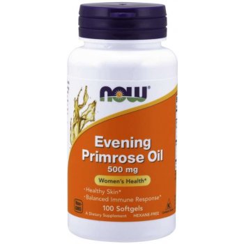 NOW Foods Evening Primrose Oil Pupálkový olej 500 mg 100 sofgel kapslí