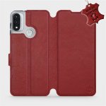 Pouzdro Mobiwear Luxusní kožené Flip Motorola Moto E20 - Tmavě červené - L_DRS Dark Red Leather – Zboží Mobilmania