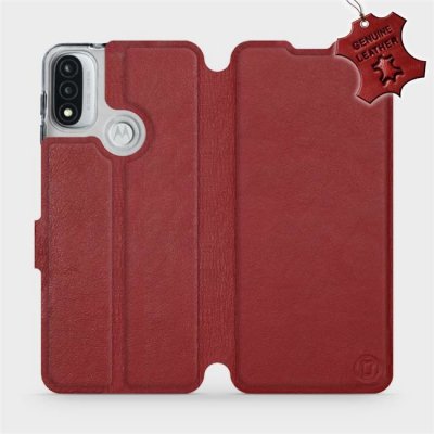 Pouzdro Mobiwear Luxusní kožené Flip Motorola Moto E20 - Tmavě červené - L_DRS Dark Red Leather – Zbozi.Blesk.cz