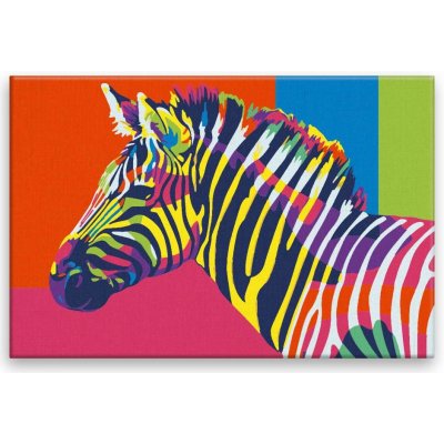 Kouzelný Art Malování podle čísel Barevná zebra – Zboží Mobilmania