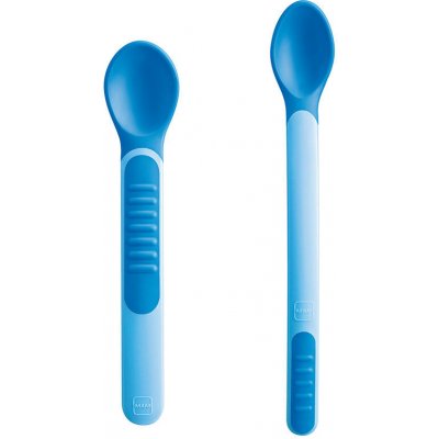 MAM LŽIČKY Feeding spoons & Cover 6+, modré