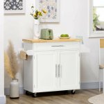 Homcom kuchyňský servírovací vozík 109x40x89 cm bílý – Zboží Dáma