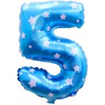 Amscan Balónek narozeninové číslo 5 modrý 86 cm – Hledejceny.cz