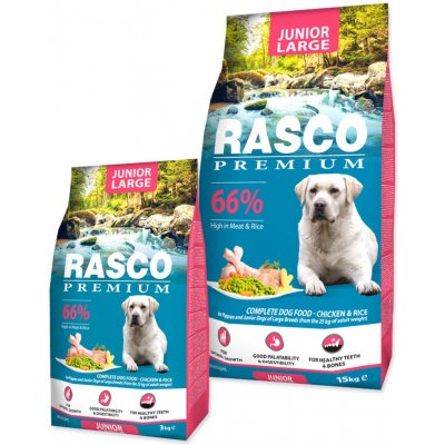 Rasco Premium Junior Large kuře s rýží 18 kg