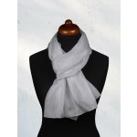 Hedvábná šála světle šedá – Zboží Dáma