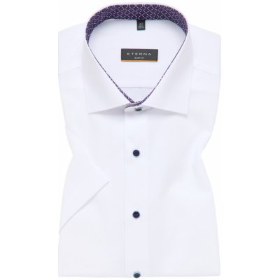 Eterna Slim Fit pánská košile "Popeline" s krátkým rukávem bílá 1300_00G140