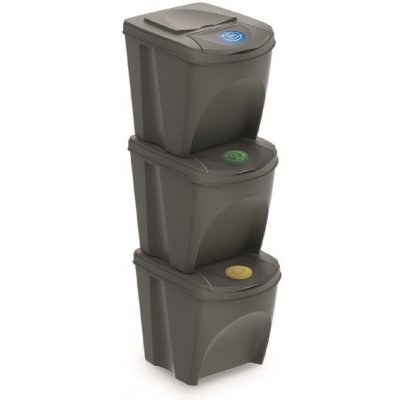 Prosperplast SORTIBOX 3 x 25 l šedý kámen – Zboží Dáma Prosperplast SORTIBOX 3 x 25 l šedý kámen – Zboží Dáma