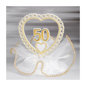 Modecor Dekorace svatební - 50 let výročí - srdce