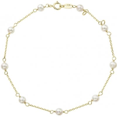 Evolution Group Pavona Zlatý náramek s pravými říčními perlami 93P00015 – Hledejceny.cz