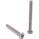 Šroub BUTTON, čočková hlava, drážka TORX se středovým čepem, ISO 7380, nerez A2 M4 x 50 - hobby balení, balení 1 ks – Sleviste.cz