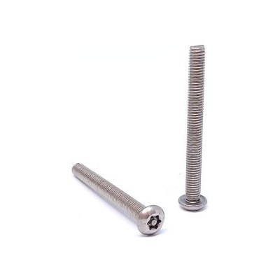 Šroub BUTTON, čočková hlava, drážka TORX se středovým čepem, ISO 7380, nerez A2 M4 x 50 - hobby balení, balení 1 ks – Sleviste.cz