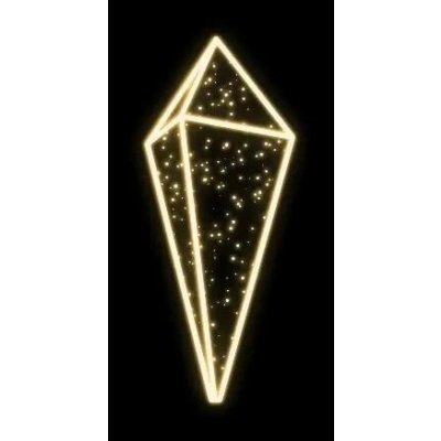Easy Fix 2D LED světelný dekor krystal, 75 × 190 cm, teple bílá, závěsný, hliník – Hledejceny.cz