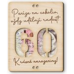 Dřevěná obálka na peníze - Krásné narozeniny 60 – Zboží Živě