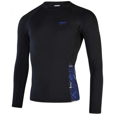 Speedo ECO END+ Splice Rash Top black/chroma blue/white – Zboží Mobilmania