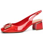 ETIMEĒ dámské elegantní lodičky s otevřenou patou červené – Zboží Mobilmania